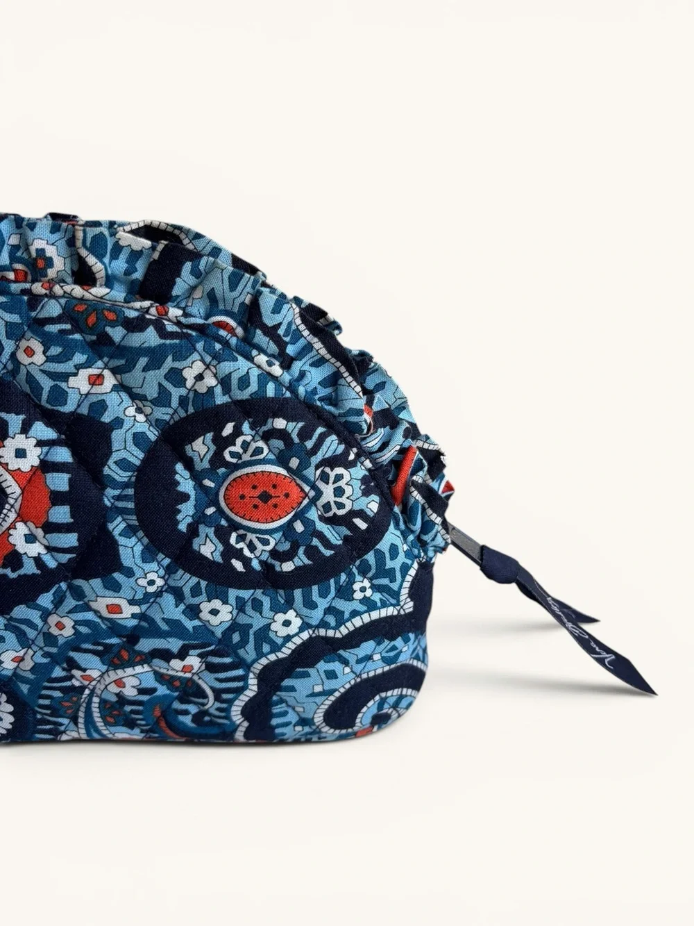 Vera Bradley Marrakesh Blue Printed Quilted Cosmetic Pouch Retired